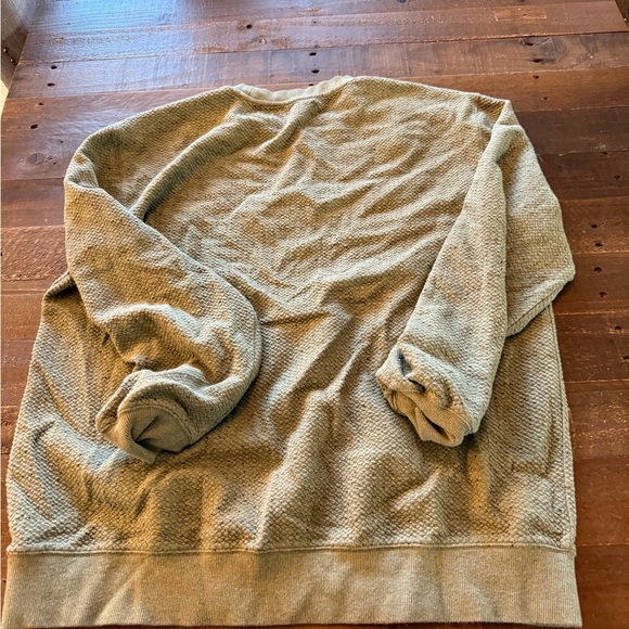 Men's green diamond texture, pullover crew - Picture 2 of 4